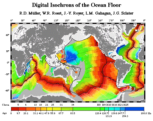 map of seafloor age